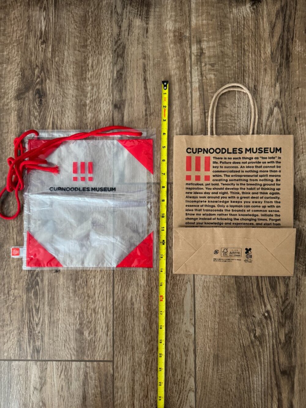 CupNoodles Museum - Japan Souvenir Bag Set - Ramen Drawstring Tote Collectible - Picture 5 of 6